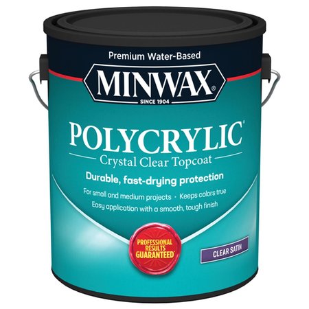 Polycrylic Minwax  Satin Crystal Clear Water-Based Polyurethane 1 gal 13333000